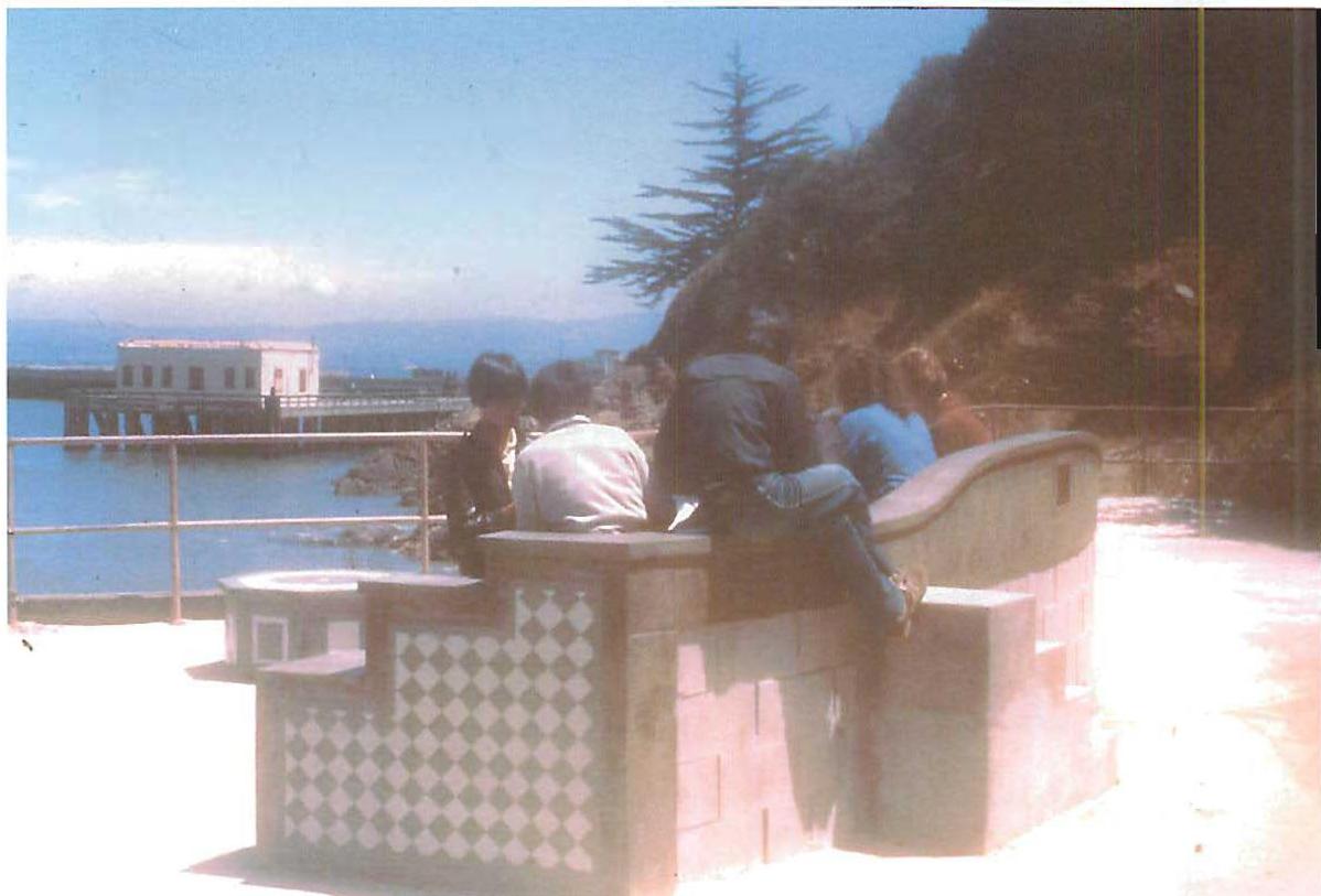 The finished bench. Fort Mason, San Francisco, 1985