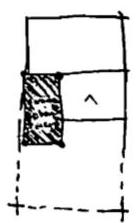Step 24d to 24g: fixing the corners of the secondary volume; three cases A, B, C, illustrated below: