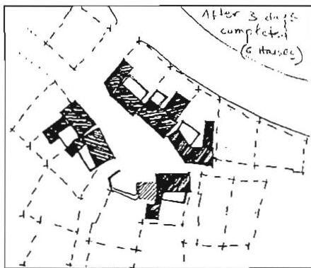 Step 25: the first street segment, completed