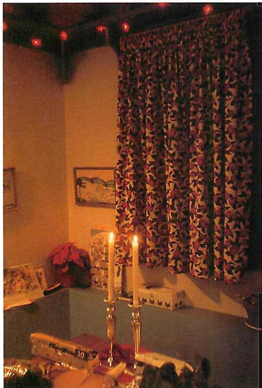Left: One of the smallest kitchens in the world, 2701 Shasta Road, Berkeley, California. Christopher Alexander with Barton Coffman, 1991. Right: The same kitchen, with my wife and daughter: a place of comfort.