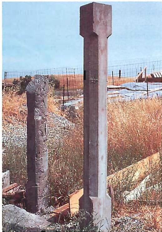 A simple gunite column, shaped to be beautiful and easily formed by the open-form technique.