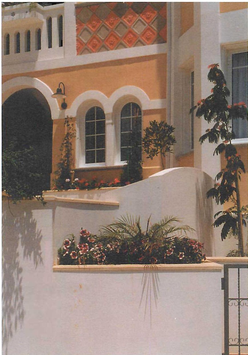 The completed apartment building in Cyprus, after a ten-month making process, 1998.