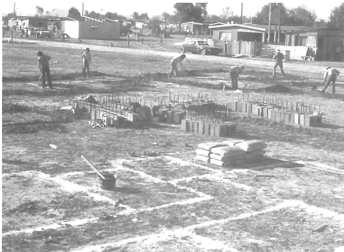 Laying out houses in Mexicali. It is