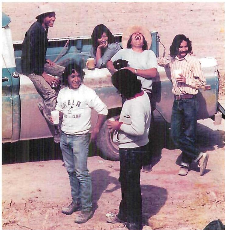 The joy of building as making. One of my crews in Mexicali taking a break.