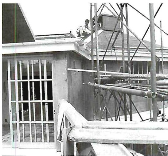 Fifth-floor penthouse. Emoto building. Tokyo, while design and construction were still going forward together.