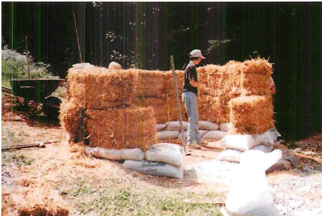 The use of straw bales in construction of walls, originally brilliant as an invention, has now been recast as a high-tech method which loses its most important adaptive advantages (see text).