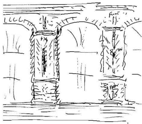Early sketch for West Dean building