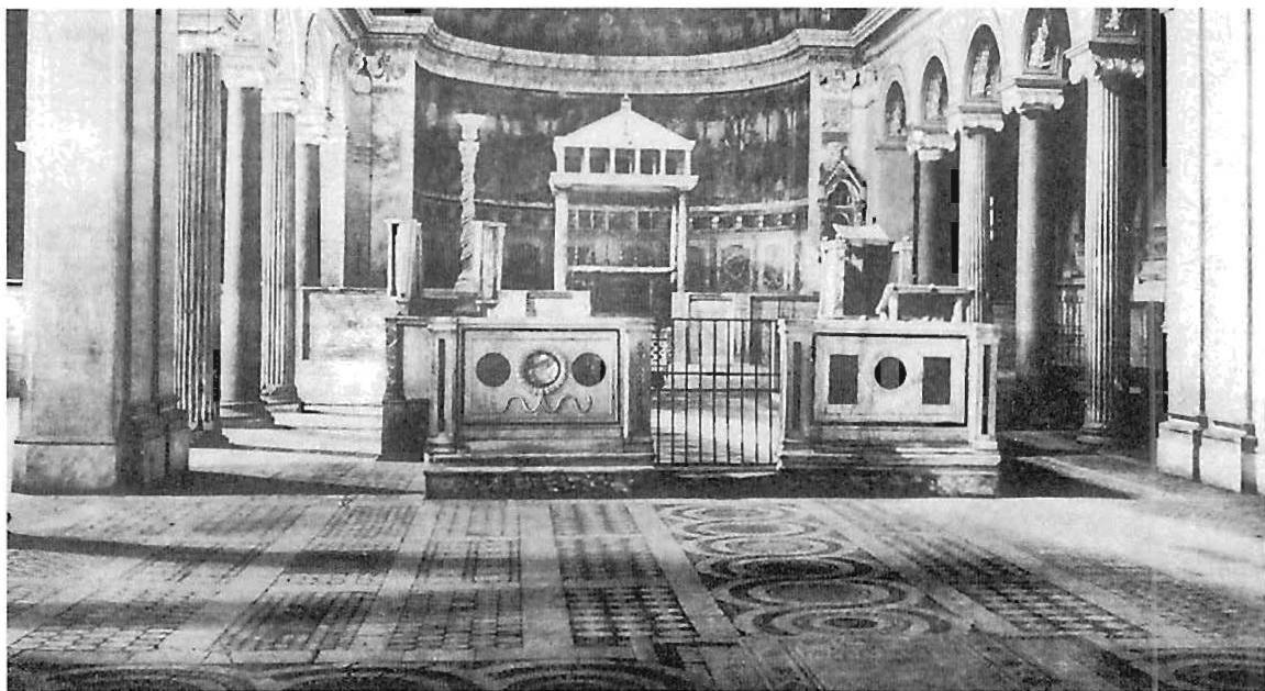 A beautiful floor from the basilica of San Clemente in Rome, made about 12th century. The apparent roughness of this floor is far from random: its roughness is necessary to achieve the coherence and complexity of the overlapping figures in the design. In principle, such a floor design CANNOT. IN PRINCIPLE, be made well from modular components.