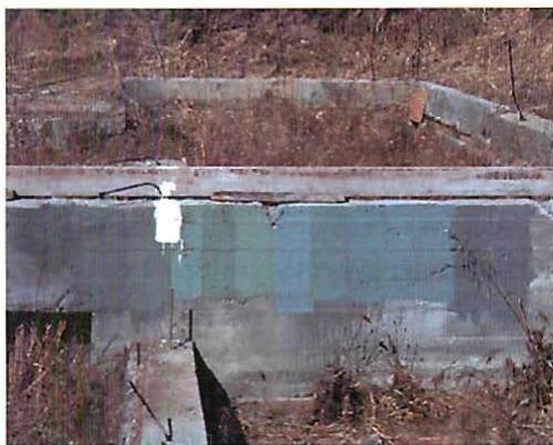 Mixing and testing colors on the Martinez site to get the right wall color.