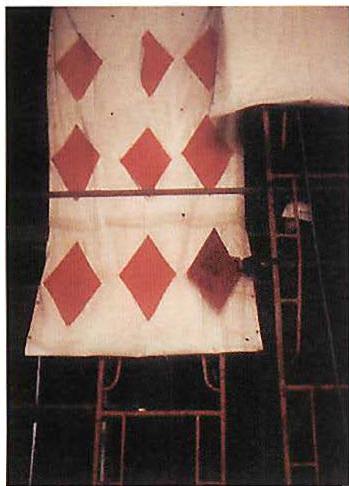 Mockup of plaster, made in paper, in the Great Hall