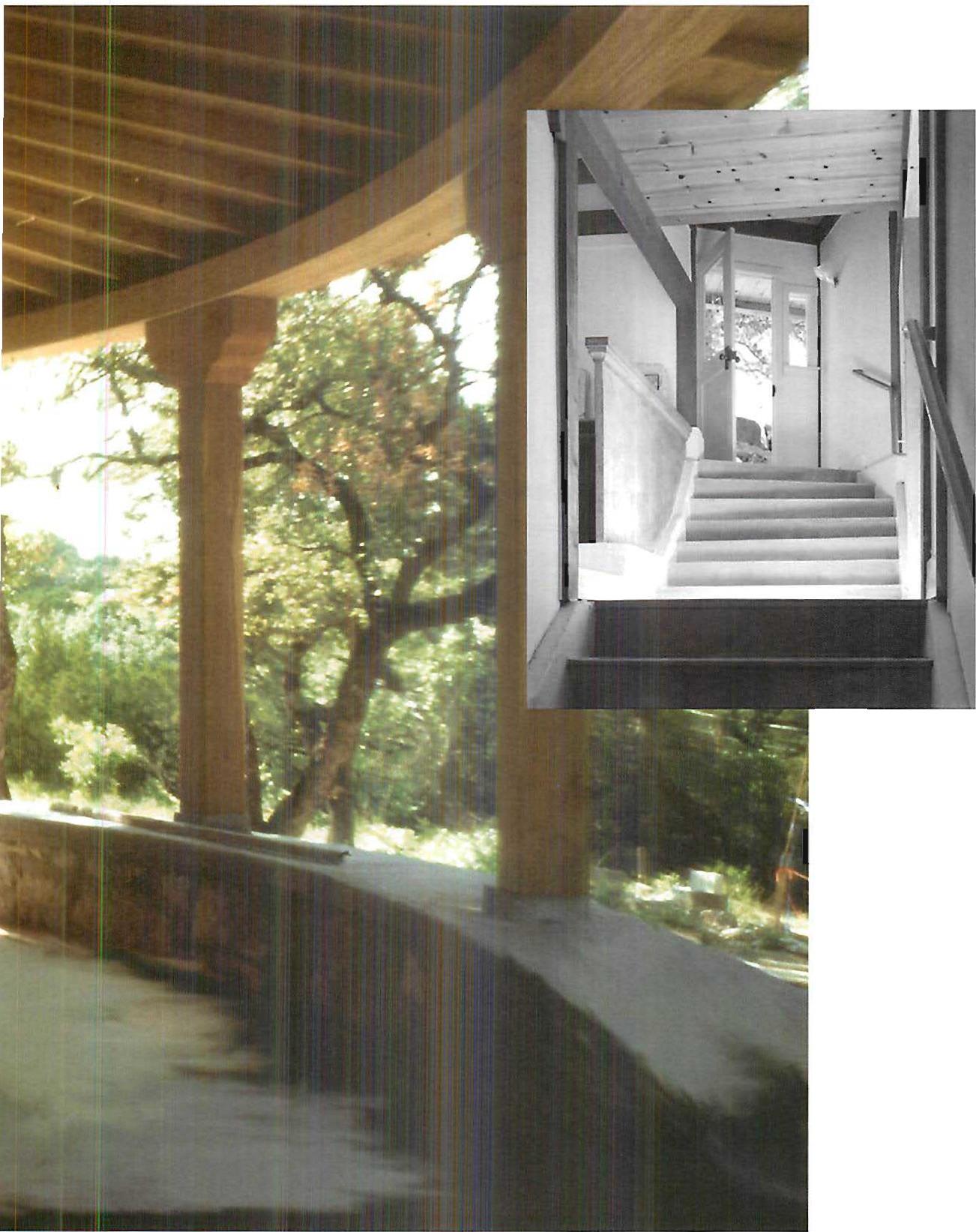 Inset: Stair of the John and Mara Lighty House, Berryessa, California.