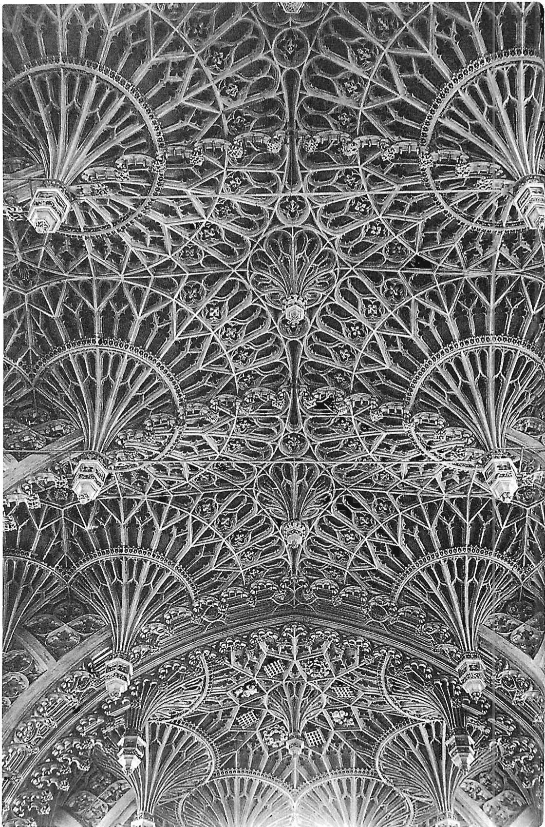 The fan-vaulted ceiling of the Chapel of Henry VII in Westminster Abbey, early 16th century