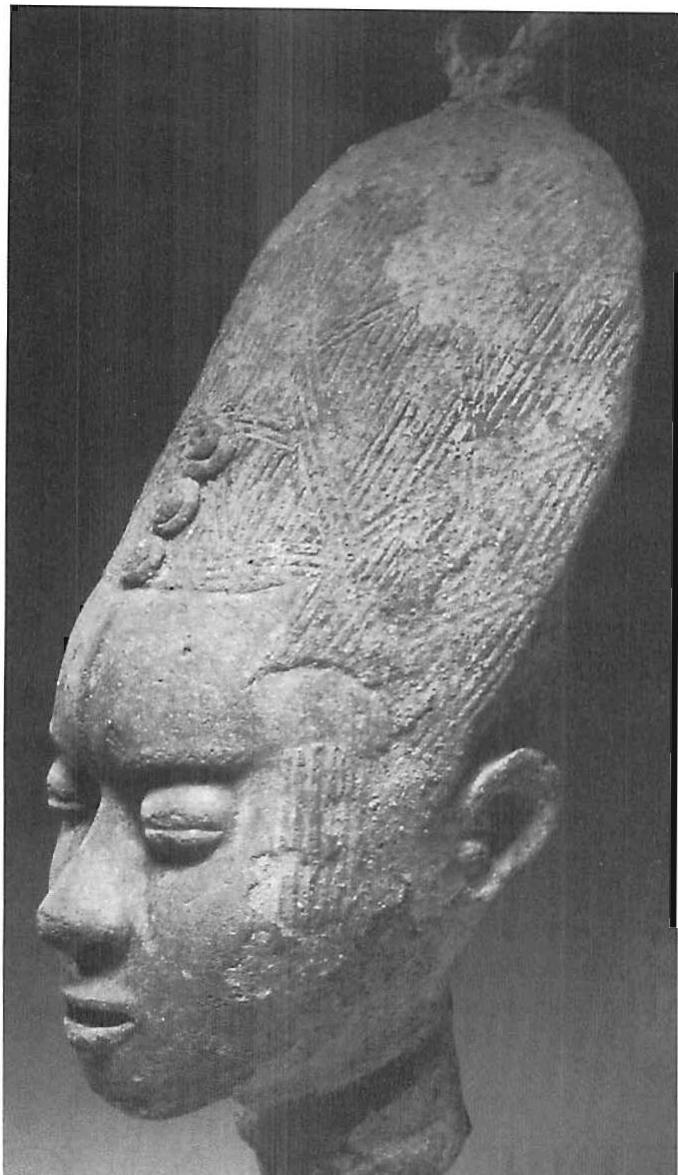 Look at the way the massive, elongated, 17th-century African head—and its beauty as a center—helps to make the eyes more self-like. In this statue, the character and life arise because every part, even the individual treases of the hair, the eyes, the lips, the space below the lips, is developed to a great height as a being in its own right.