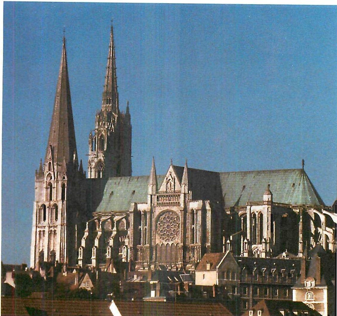 Chartres: the being on the rock, in which each tower and spire is a being, too.
