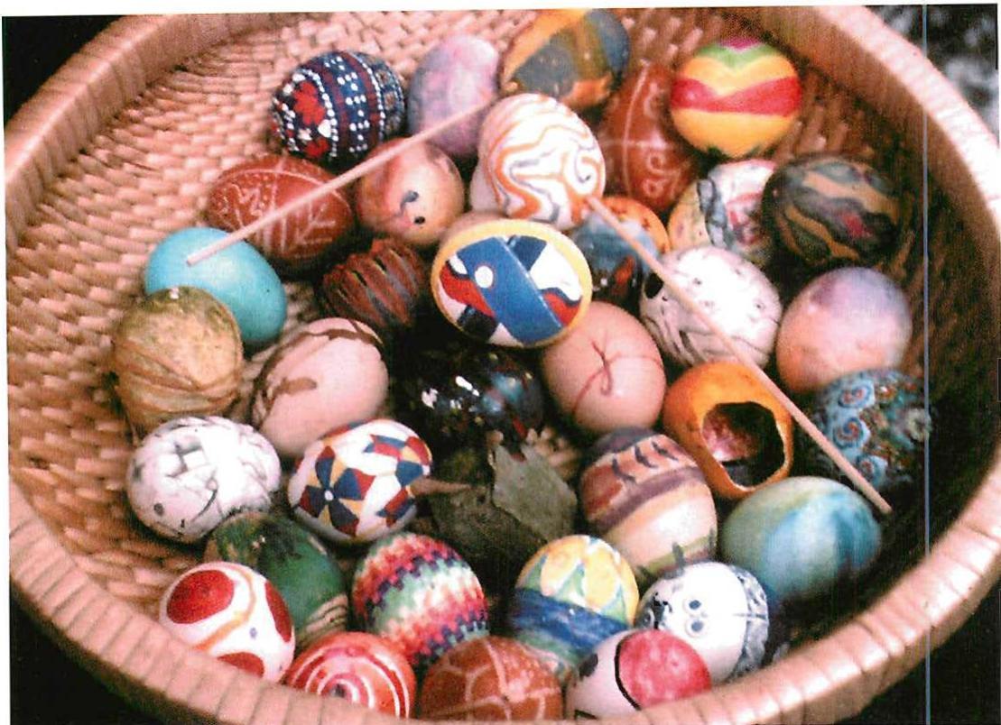 In the gaily painted Easter eggs the students made, they, perhaps for the first time, experienced the real meaning of the creation of living centers and found themselves able to do it.