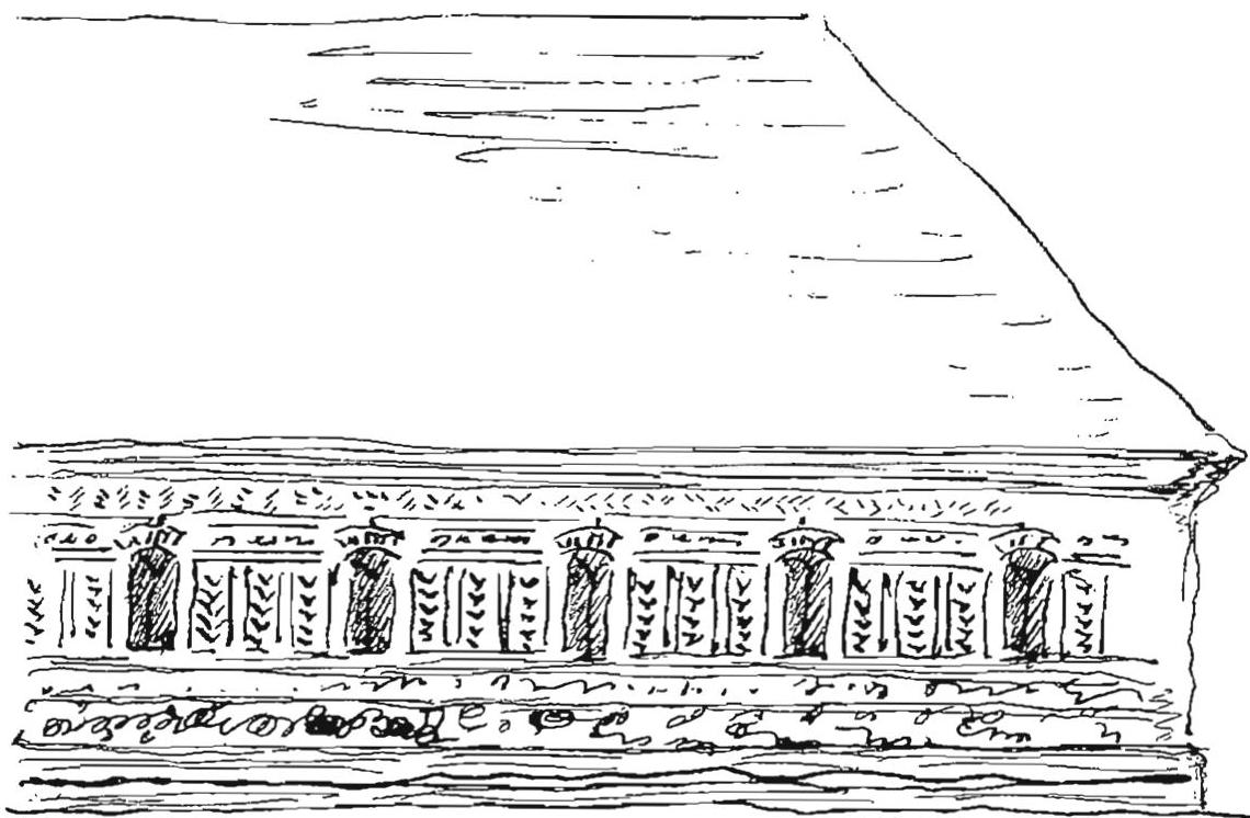 West Dean Visitor's Centre: my first detailed sketch of the brickwork on the north face of the building. 1994