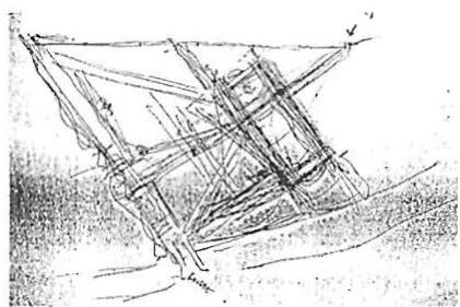 An early site sketch, working out building position