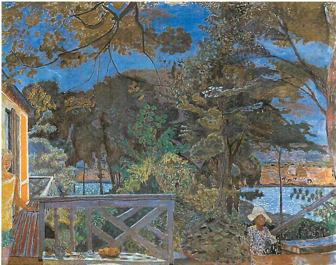 Inner light in the intense darkness of a Bonnard painting: The Terrace at Vernon, 1928