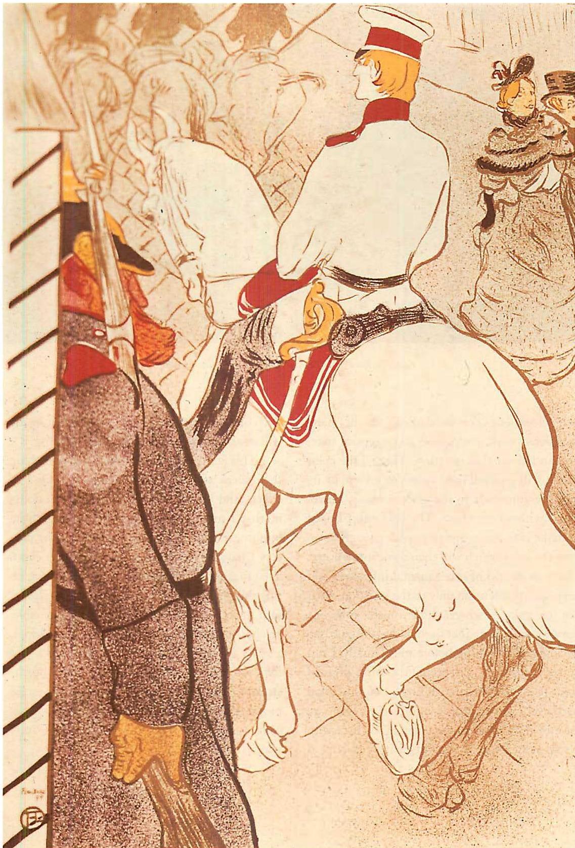 Toulouse-Lautrec. Officer on Horseback, c. 1890