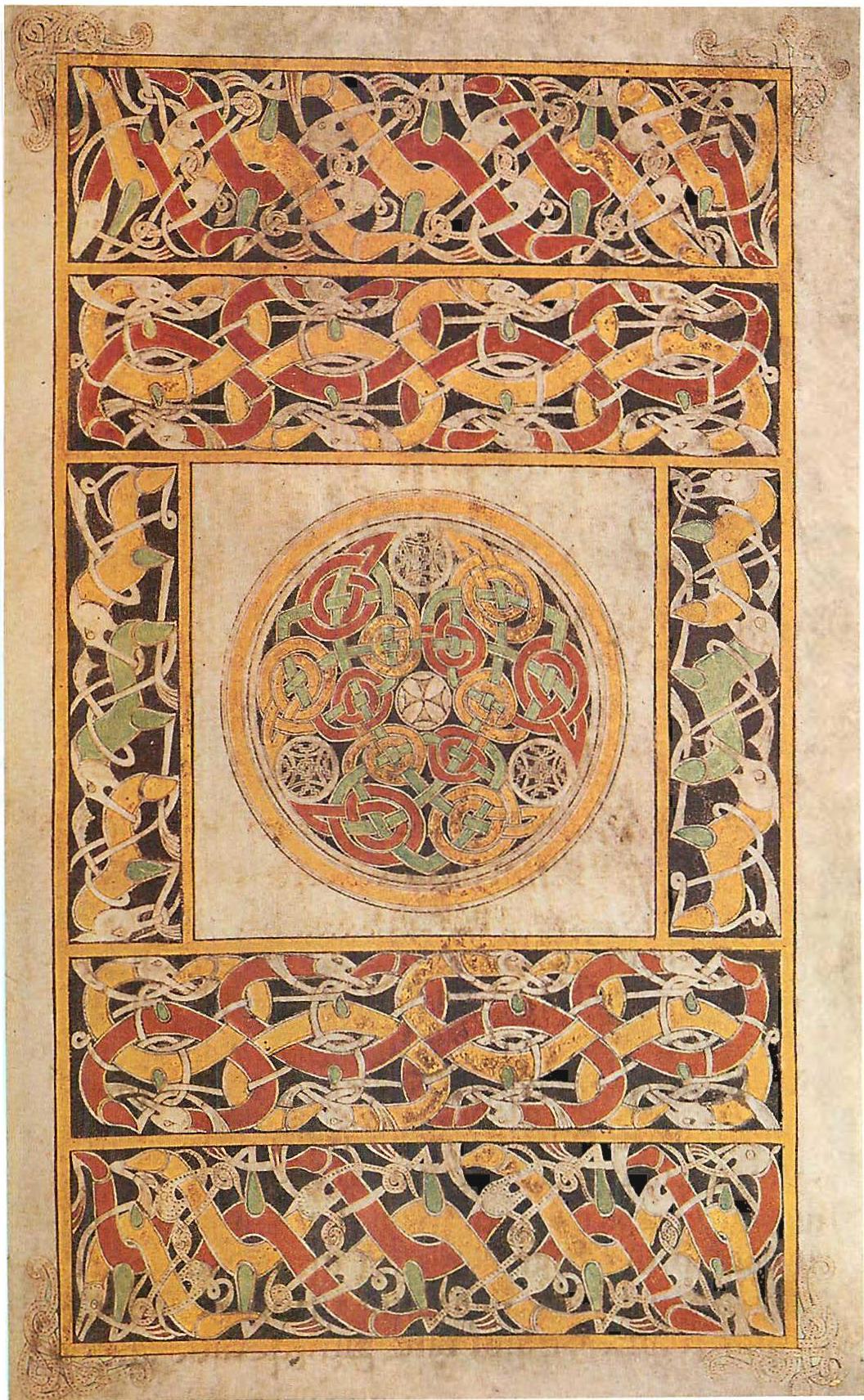 Families of color: Page from the Book of Durrow