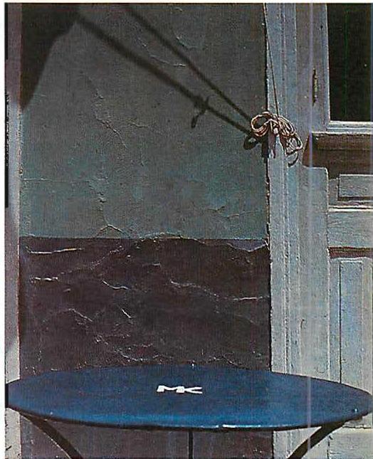 Variation of color: A cafe table. Greece