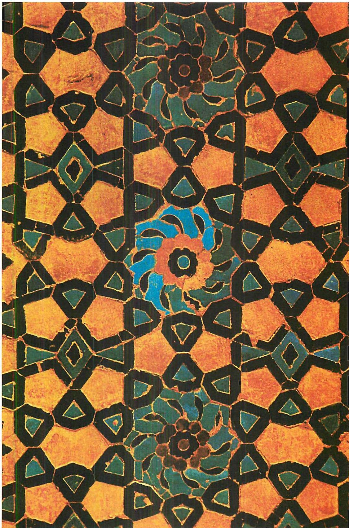 Subdued brilliance in a mosaic tile panel, Darb-i-Kushk, Isfahan