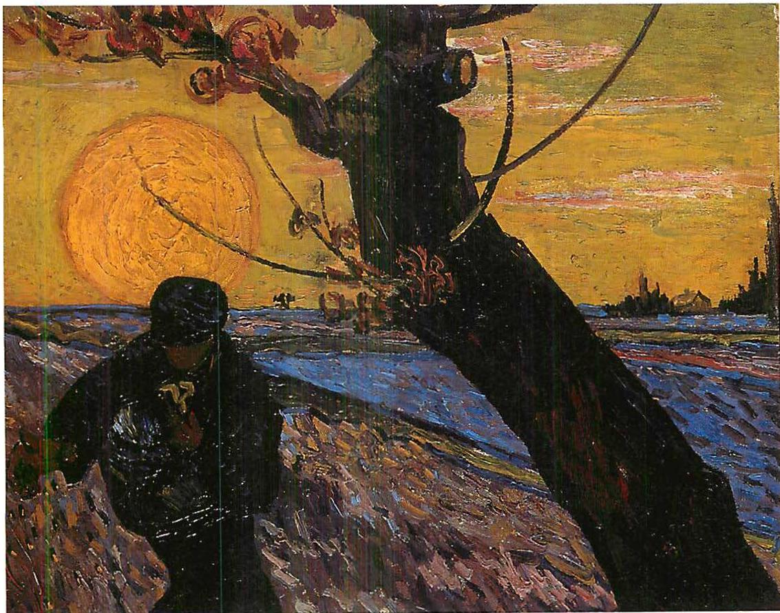 Color and geometry: Vincent Van Gogh. The Sower. 1888