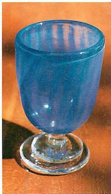 An earlier prototype of my finished glasses. Christopher Alexander and Katalin Bende, blown by Dan Reilley