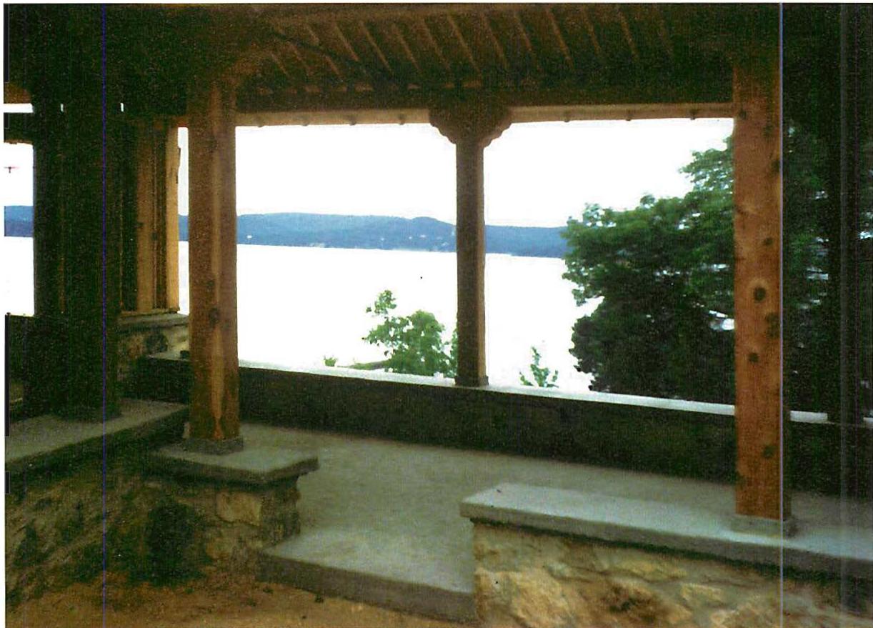Terrace overlooking Lake Travis. Gioja House. Austin, Texas. Christopher Alexander. Randy Schmidt. and Saul Pichardo. 1996